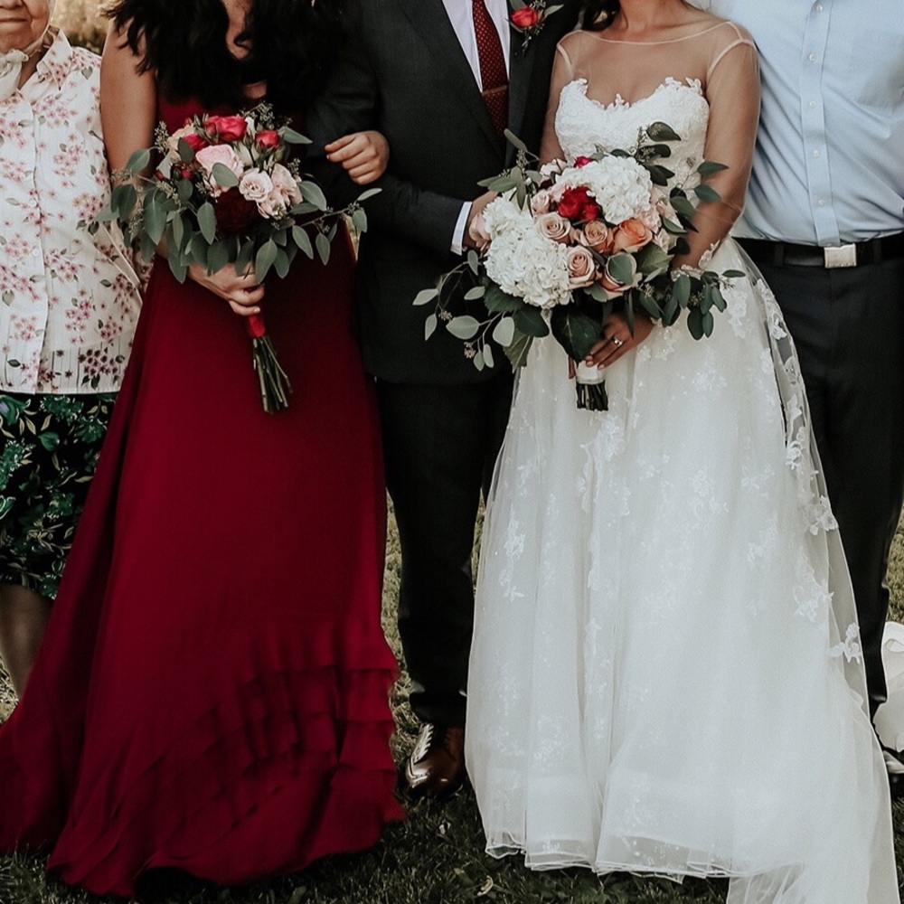 BHLDN Dove dress by Watters size 6 black cherry Anthropologie bridesmaid dress - Picture 7 of 7